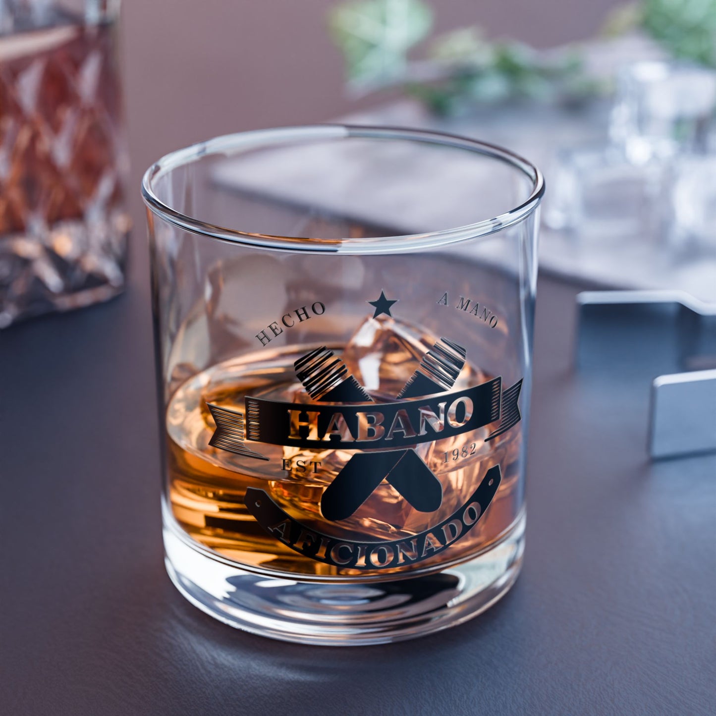 Habana Aficionado Whisky Glass, 10oz